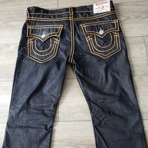 True Religion Mens Straight Leg Dark wash jeans - Size 38